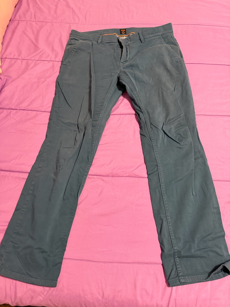 Hugo Boss Men's Chinos In Teal Green